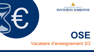 OSE Vacataire d'enseignement 3/3