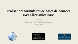Réaliser des formulaires de bases de données avec LibreOffice Base