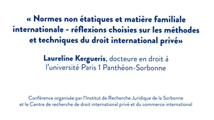 « Normes non étatiques et matière familiale internationale - réflexions choisies sur les méthodes et techniques du droit international