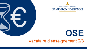 OSE Vacataire d'enseignement 2/3
