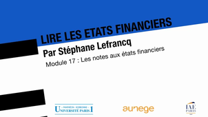 Lire les états financiers - Les notes aux états financiers