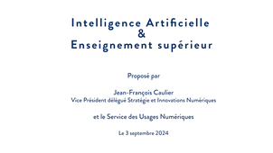 Atelier intelligence artificielle et pédagogie