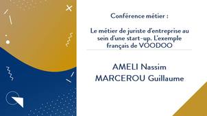 Conférence : Le métier de juriste d'entreprise au sein d'une start-up, l'exemple français Voodoo.
