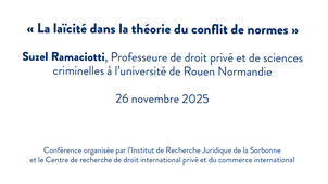 « La laïcité dans la théorie du conflit de normes »