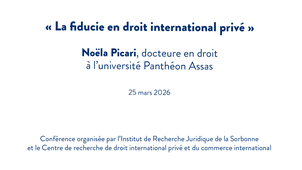 « La fiducie en droit international privé »