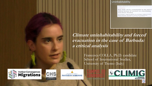 Francesca Colla : Climate uninhabitability and forced evacuation...