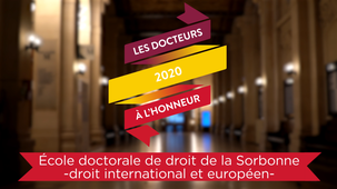 École doctorale de droit de la Sorbonne - Département de droit international et européen