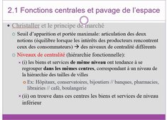 Fonctions urbaines: théorie des lieux centraux, premières classifications fonctionnelles