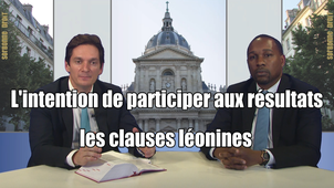 1.6. L'intention de participer aux résultats - les clauses léonines