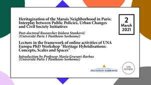 Una Europa - Heritagization of the Marais Neighborhood in Paris
