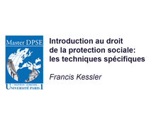 Introduction au droit de la protection sociale: les techniques spécifiques
