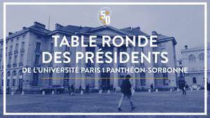 Table ronde des présidents de l'Université Paris 1 Panthéon-Sorbonne