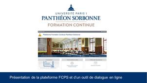 Présentation de la plateforme FCPS et d'un outil de dialogue en ligne
