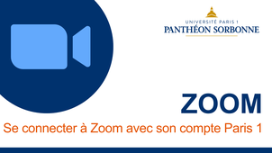 ZOOM - Se connecter à Zoom avec son compte Paris 1