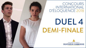 Concours international d'éloquence - demi-finale duel 4