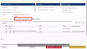5. Acceder et consulter les dossiers de candidature