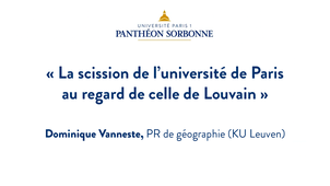 4. La scission de l’université de Paris au regard de celle de Louvain