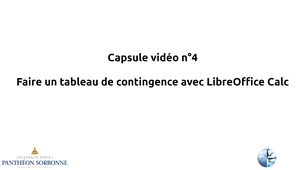 Faire un tableau de contingence (tri croisé) avec LibreOffice Calc