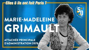 Elles & ils ont fait Paris 1 - Marie-Madeleine Grimault - 17 Novembre 2021