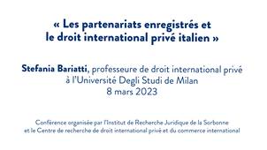 Les partenaires enregistrés et le droit international privé italien