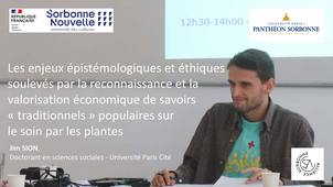 Les enjeux épistémologiques... Jim SION
