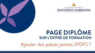Comment ajouter des pièces jointes (PDF) sur une page diplôme avec Ametys ?