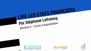 Lire les états financiers - Cycle d'exploitation