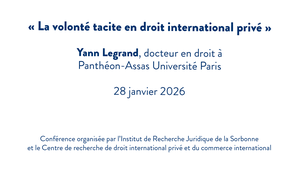 « La volonté tacite en droit international privé »