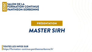 Présentation du master 2 Systèmes d'information et ressources humaines (SIRH) | Salon de la formation continue 2022