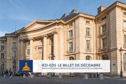 IED-EDS, le billet de décembre