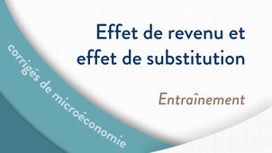 Microéconomie - Effet de revenu et effet de substitution - Partie 2 : Entraînement