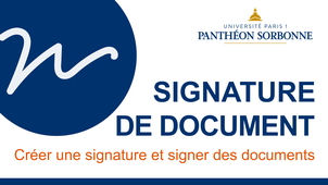 SIGNATURE - Créer une signature et signer des documents